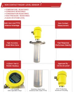 26G radar level gauge for corrosive liquids