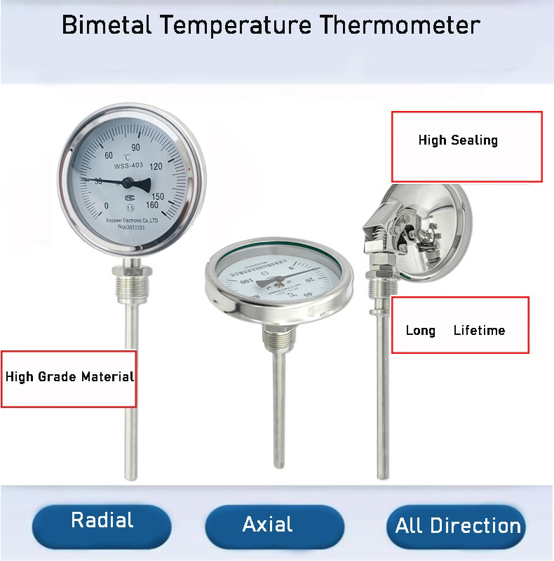 Bimetal thermometer Stainless steel bimetal thermometer-direction