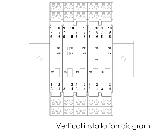 Isolated temperature transmitter-installation diagram