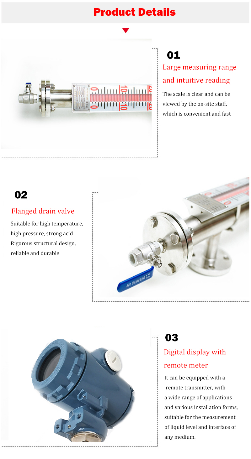 Magnetic Float Level Gauge With 4-20mA produced by Wepower electronic