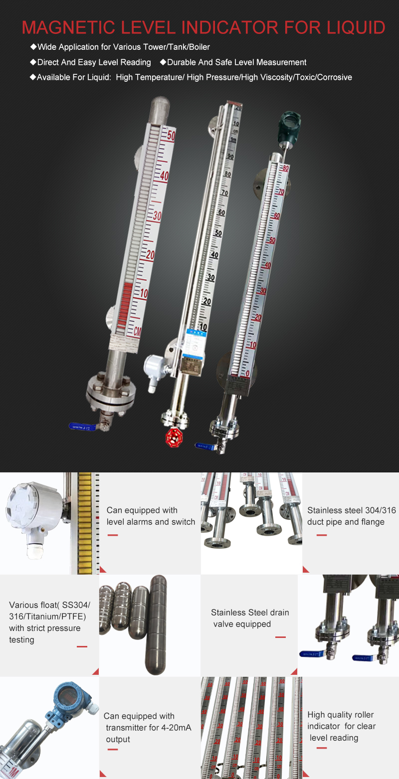 Magnetic liquid level indicator produced by Wepower electronic