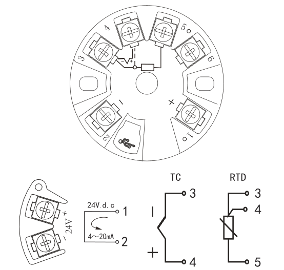 Temperature transmitter module-structure diagram-Wepower electronic