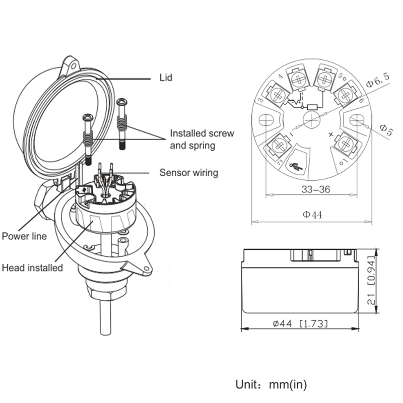 Thermocouple To 4-20mA Converter-structure diagram