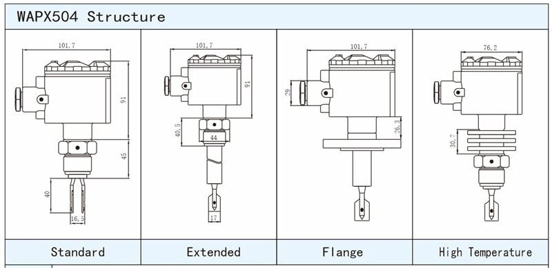 WPX 504 fork level switch-dimension