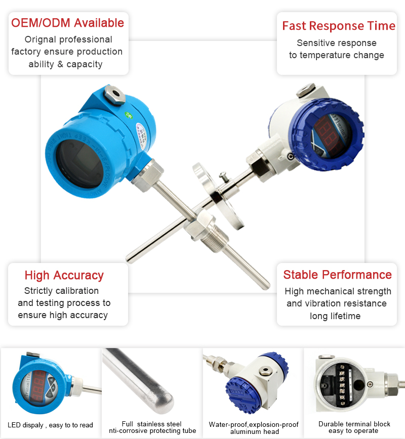 Wepower electronicdigital dispaly RTD thermocouple transmitter