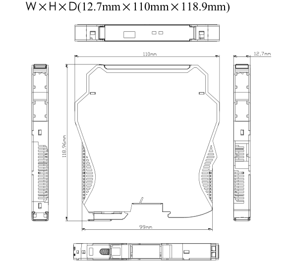 dimension of Isolated temperature transmitt