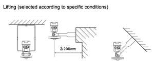 80G radar level meter with lifting