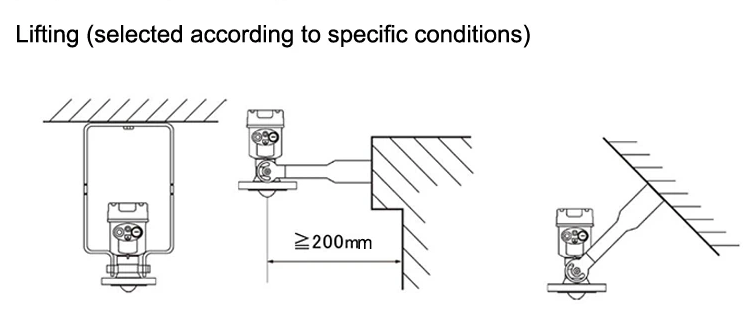 80G radar level meter with lifting