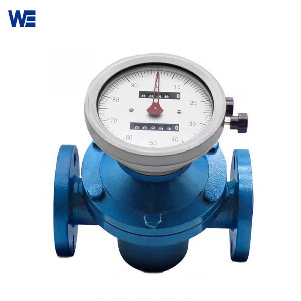 oval gear flow meter cast steel material pointer display