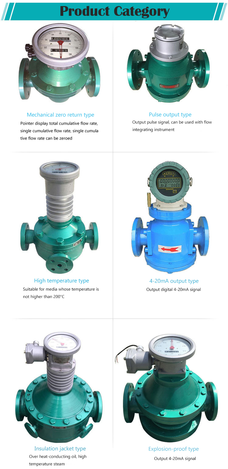 oval gear flow meter types