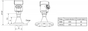 structure diagram of 26G radar level meter