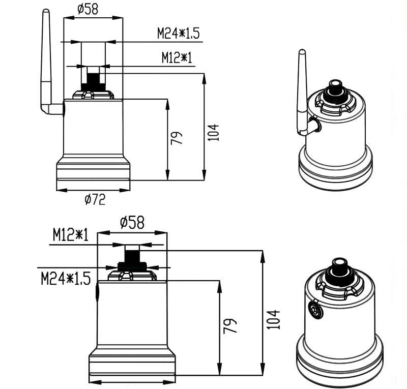 structure diagram of radar level meterRD-9H