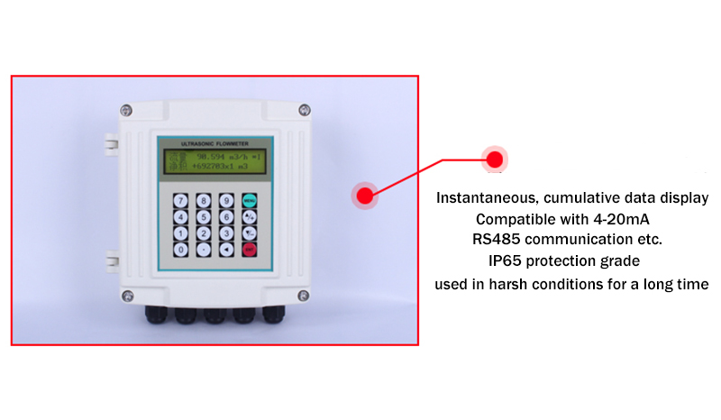 walll mounted ultrasonic flow meter converter details